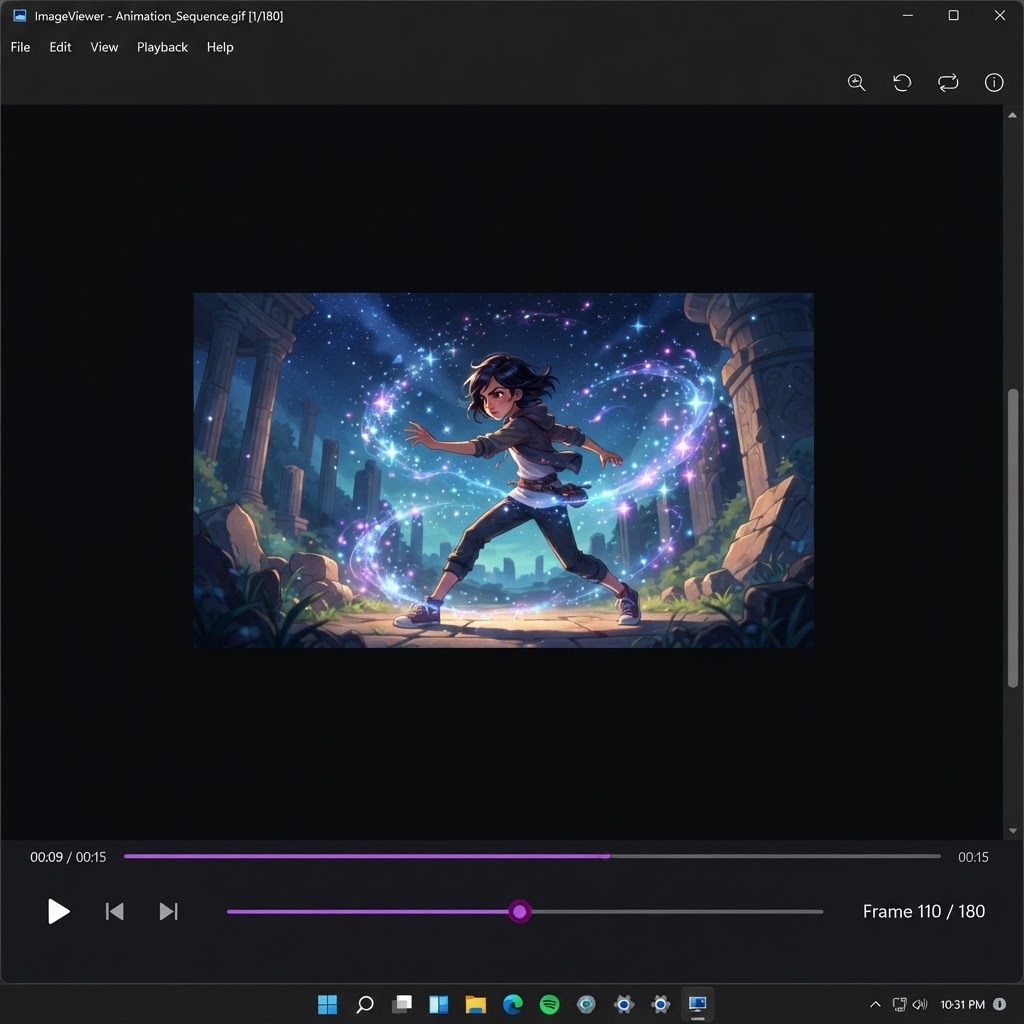 Void Image Viewer — 动图播放 Void Image Viewer — 动图播放: GIF、WebP 和 AVIF 动画的逐帧控制。