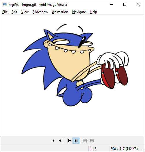 Void Image Viewer Main window screenshot — The borderless image view with animated GIF/WEBP playback.